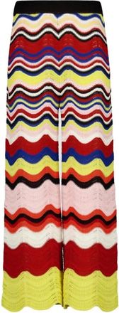 La DoubleJ Chevron Katoenen Culotte Broek - Dames - Wijde Broeken - Veelkleurig - XS - Katoen - Broeken