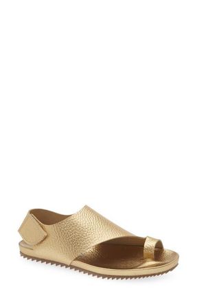 Pedro Garcia Valisa Slingback Sandal in Gold Cervo at Nordstrom, Size 7.5Us