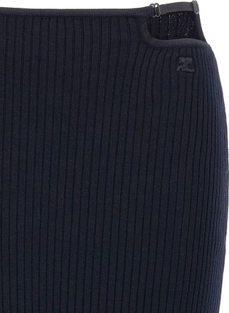 Courr&egrave;ges Viscose Midi Womens Skirt