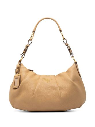 Prada 2000-2025 Vitello Daino hobo bag - women - Calf Leather/Leather - One Size - Brown