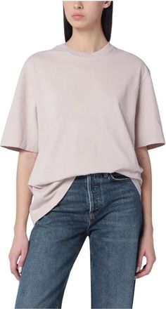 Golden Goose T-Shirts, female, Pink, Size: S Relaxed Fit T-Shirt