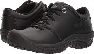 Keen PTC Oxford (Soft Toe) Womens Industrial Shoes Black : 6.5 B - Medium, Leather