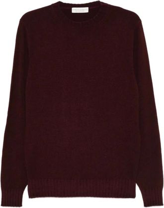 FILIPPO DE LAURENTIIS Truien & Vesten, Heren, Bruin, M, Wol, Crewneck Sweater LS