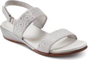 Easy Spirit Haisley Slingback Wedge Sandal in Silver at Nordstrom Rack, Size 6.5