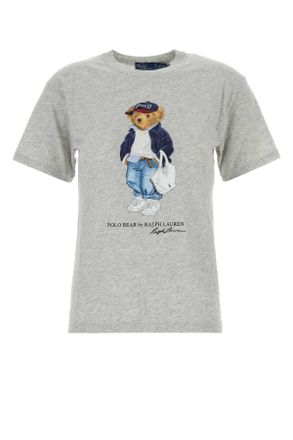 Polo Ralph Lauren Melange Grey Cotton T Shirt