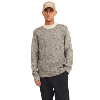 Jack & Jones Jack And Jones Heren Space Dye Gebreide Ronde Hals Trui (Peyote)