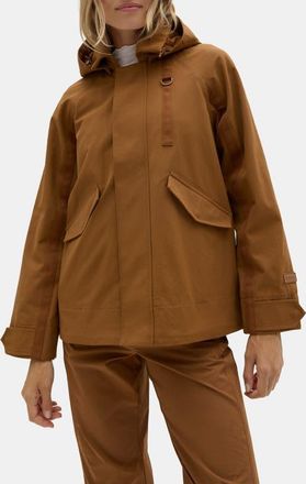 Halfdays Hooded Rain Jacket in Nuthatch at Nordstrom, Size X-Small