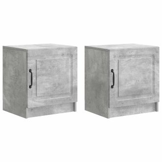 vidaXL Armario De Noche 2 Pcs Gris Hormig&oacute;n 43 X 34,5 X 47 Cm Vidaxl