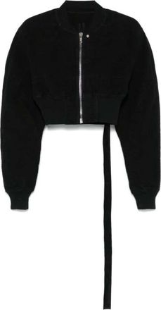 Rick Owens Zwarte Katoenen Baseball Kraag Jas - Dames - Bomber jackets - Zwart - M - Katoen - Jassen