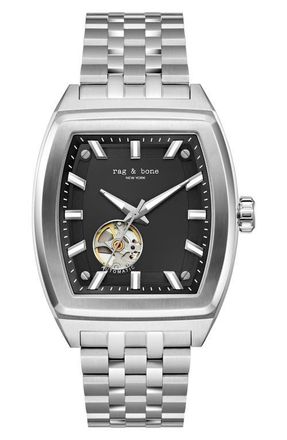 Rag & Bone Mercer Automatic Bracelet Watch, 41mm in Silver at Nordstrom