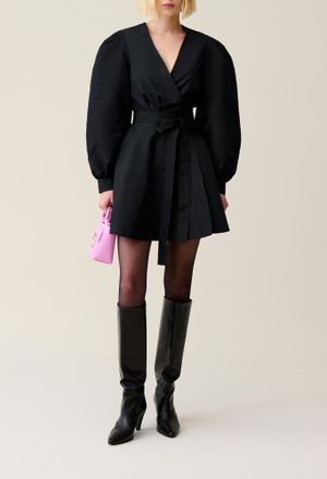 Claudie Pierlot Robe courte manches ballons noire