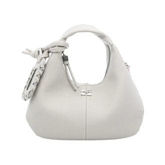 Ganni Tassen, Dames, Grijs, ONE Size, Leer, Tote Bag