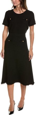 Adrianna Papell Waffle Textured A-Line Midi Dress