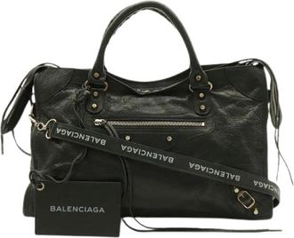 Balenciaga Pre-owned Classic City Leather 2way Bag - Dames - Vintage Handtas - Zwart - ONE Size - Leer - Vintage