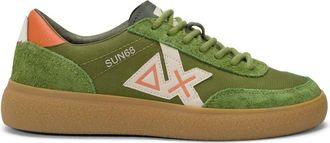 Sun 68 Casual Sneakers met Verwijderbare Binnenzool - Heren - Sneakers - Groen - 42 EU - Leer - Schoenen