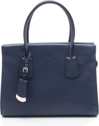 Tod's Navy Leather Handbag Tote Bag (Pre-Owned)