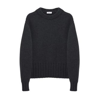 Alexander McQueen Alexander McQueen, Round-neck Knitwear, female, Gray, Size: XS Jersey ST Crewneck Knit