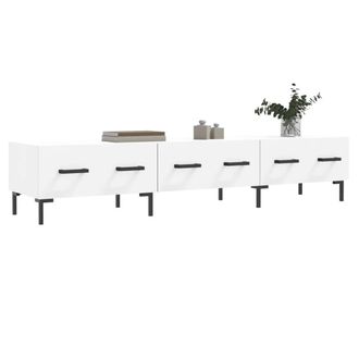 Berkfield Home TV Cabinet White 150x36x30 cm Engineered Wood | Size: 150 x 36 x 30 cm
