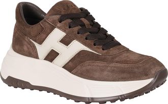 Hogan Hi-Fi Suede Logo Low-Top Sneakers