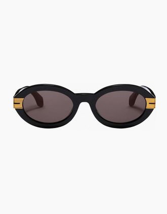 Palm Angels Mens Miracle Cat Eye Sunglasses - Black/Grey - Size: ONE size