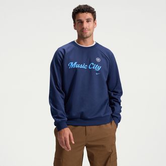 Nike Tennessee Titans Rivalries Collection Primary Nike Mens Dri-FIT NFL Pullover Crew in Blue | 03EK41S9V-LNG