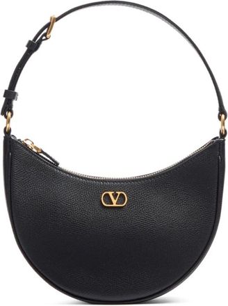 Valentino Garavani VLogo Signature Mini-tas van leer - Dames - Schoudertassen - Zwart - ONE Size - Leer - Tassen