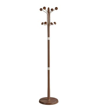 HERDASA Herdasa - Perchero Mod. 420 Herrajes En Cromo Satinado Lacado Nogal, 180 Cm(alto)37 Cm(ancho)37 Cm(largo)