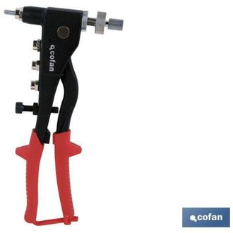 cofan Remachadora Tuercas Remach. M-3 A M-6, Remachadora Profesional Para Tuercas Remachables Con 4 Varillas Intercambiables (m-3, M-4, M-5, M-6). Mango Ana
