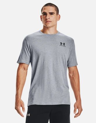 Under Armour Mens Under Armour Mens Sportstyle Short-Sleeved T-Shirt - Grey - Size: 40