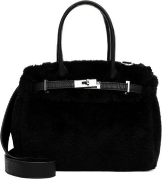 Generic TOTE BAG, Shopper Bag For Ladies, Top Handle With Crossbody Strap, Womens Shoulder Handbag(Black)