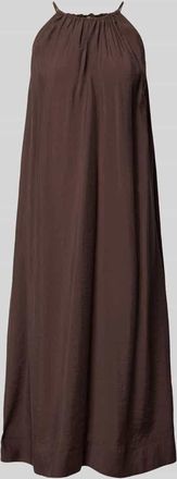 OPUS Midikleid mit r&uuml;ckseitigem Schl&uuml;selloch-Ausschnitt in Dunkelbraun, Gr&ouml;&szlig;e 34