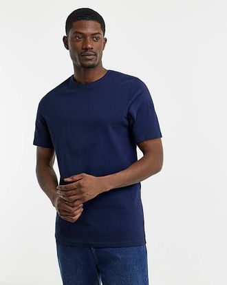 Jacamo Pure Cotton Crew Neck T-Shirt Extra Long