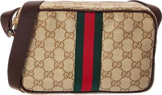 Gucci Gg Coated Canvas & Leather Mini Bag