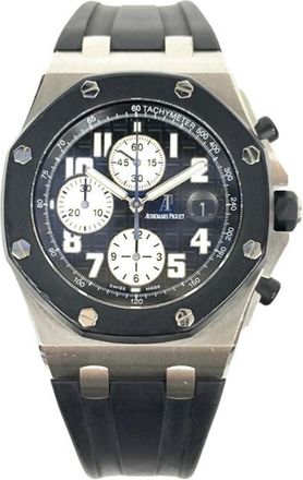 Audemars Piguet Pre-owned Audemars Piguet Royal Oak Offshore Chronograph Tachymeter Black Dial Mens Watch 25940SK.00.D002CA.03