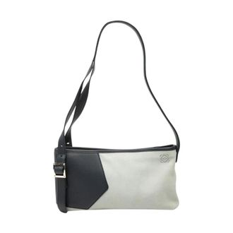 Loewe Pre-owned Gestructureerde Schoudertas - Dames - Vintage Schoudertas - Grijs - ONE Size - Vintage