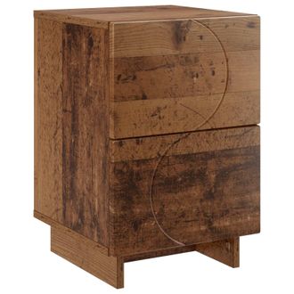 vidaXL Mesa De Noche Madera De Roble 33,5 X 34,5 X 50 Cm Vidaxl