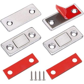 OEM Jiayi - Set Di 2 Chiusure Magnetiche Ultrasottili Per Porte Scorrevoli, Cassetti, Finestre E Armadietti - Chiusure Magnetiche Adesive
