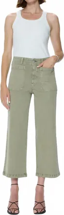 Pistola Denim Zooey Patch Pocket Utility Pants In Slate Green