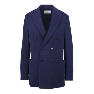 Circolo 1901 Blazers, female, Blue, Size: 2XS Giacca doppiopetto in punto milano