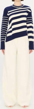 SIMKHAI Dale Pullover Sweater In Midnight Stripe