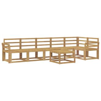 vidaXL Conjunto De Sof&aacute;s De Exterior 7 Pcs Blanco Vidaxl