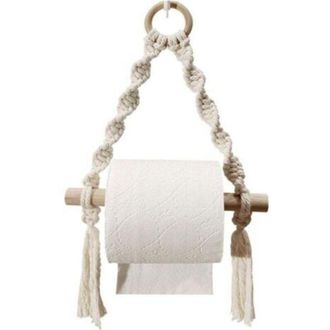 OEM Portarrollos De Papel Higi&eacute;nico, Soporte De Macram&eacute; Tejido Para Inodoro De Ba&ntilde;o, Accesorios Colgantes Para Ba&ntilde;o Hechos A Mano (gancho No Incluido) - C