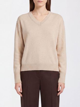 Max Mara S Max Mara V-Neck Jumper in Pure Cashmere with Dropped Shoulders