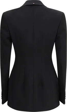 Sportmax Tailored Wool Blazer - Black