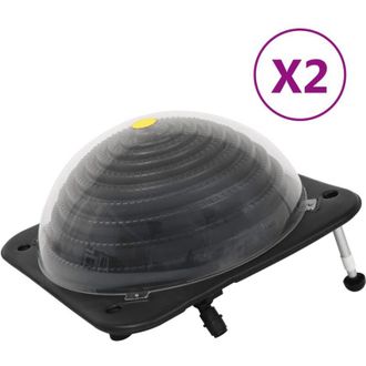 vidaXL Riscaldatori Solari per Piscina 2 pz 75x75x36 cm hdpe Alluminio - Vidaxl
