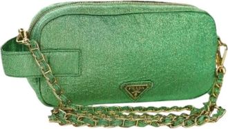 Prada Pre-owned Vintage Schoudertas - Dames - Vintage Heuptassen - Groen - ONE Size - Vintage
