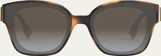 Fendi Oversized F Logo Acetate Cat-Eye Sunglasses