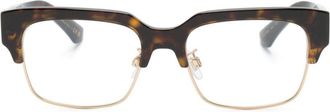 Dolce & Gabbana Eyewear tortoiseshell square-frame glasses - men - Acetate - 53 - Brown