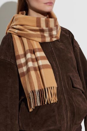 Burberry Cashmere Scarf, Unisex, Brown