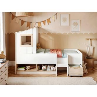 Flair Millie Low Sleeper House Bed with Storage White | Size: Single
